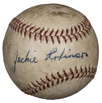 Jackie Robinson Pre Rookie Single Signed Baseball - Bold Signature! (JSA)
